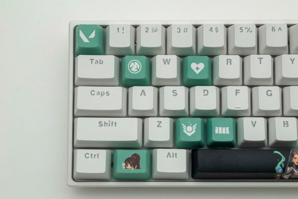 Valorant keycaps salvia OEM Profile 10keys PBT väriaine sub keycaps