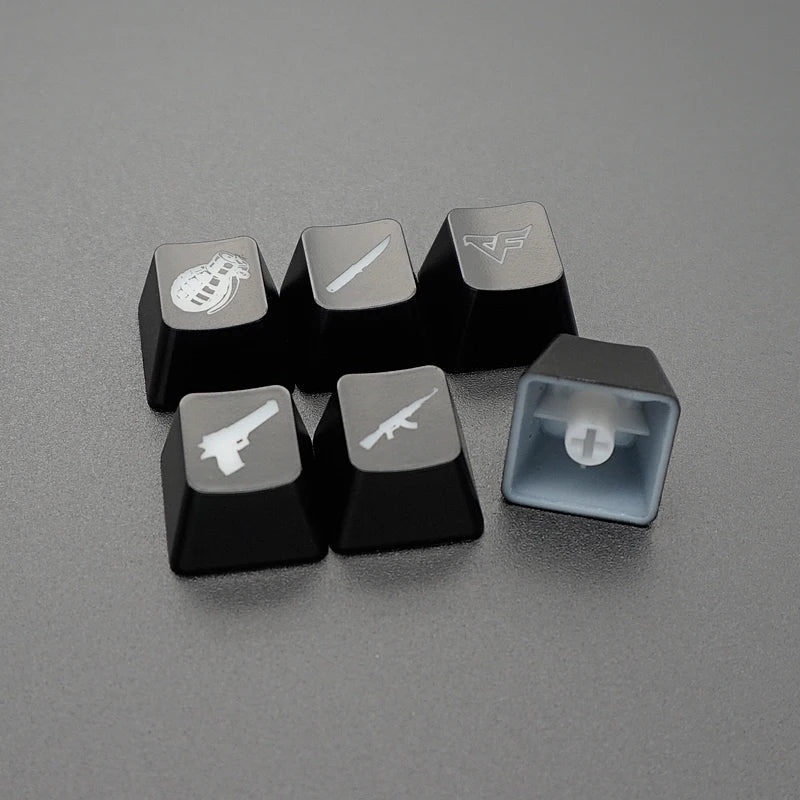 CS GO Gaming keycaps Key Button CF key caps game keycap Game Accessories Personality Pervious ABS Cap for Mechanical keyboard