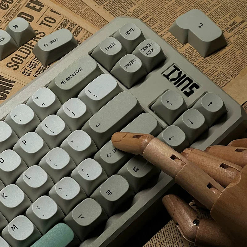 Idobao Retro MA Näppäimistöt MAC Näppäimistö Näppäimistölle PBT Alkuperäinen Design Mekaaniselle Näppäimistölle Cherry MX Switches Yksinkertaiset näppäinsuojukset