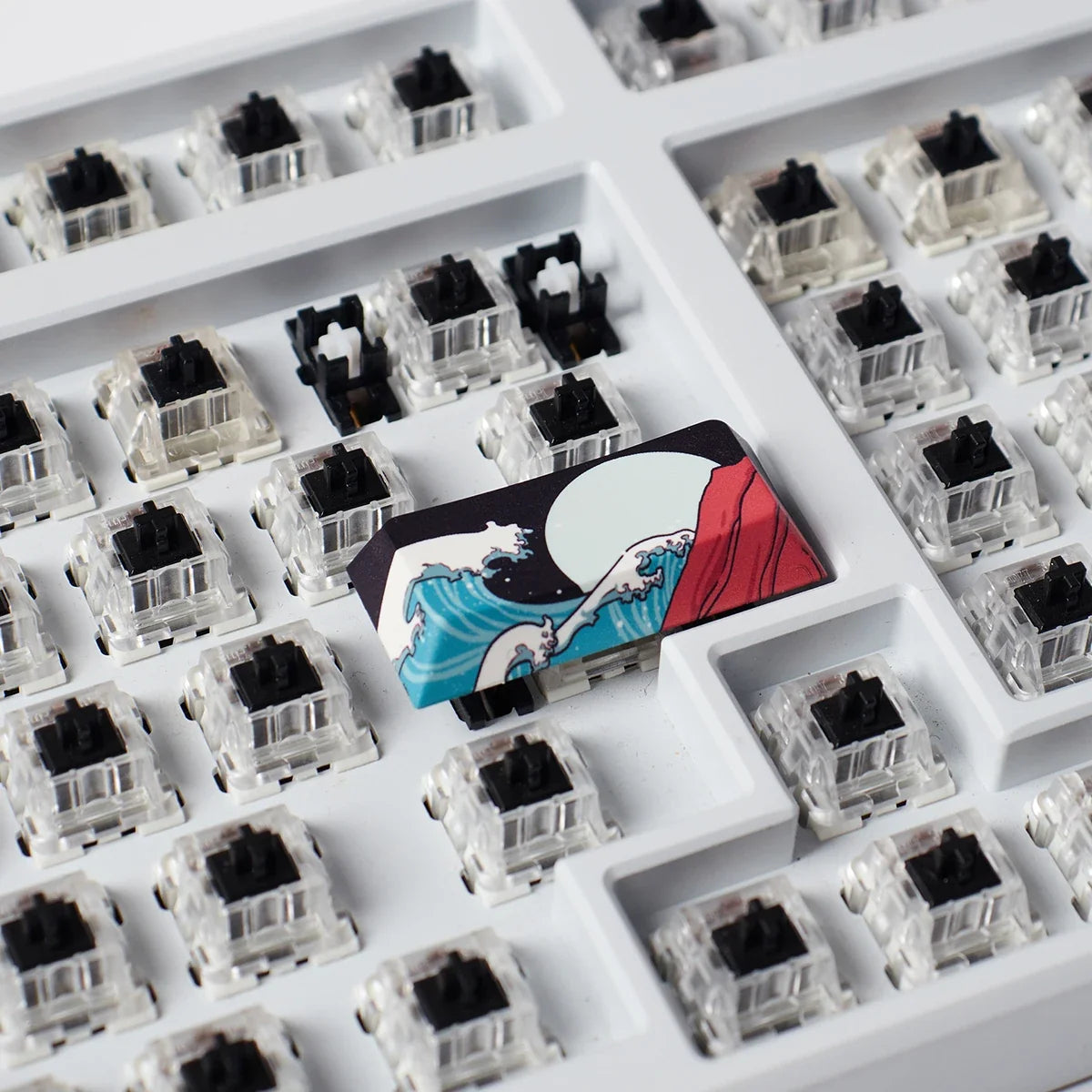 Coral Sea Keycap 4PCS Keycaps Cherry Profile Dye-Sub PBT keycaps Space Bar 6.25U ESC Enter Custom Keycap For Mechanical Keyboard