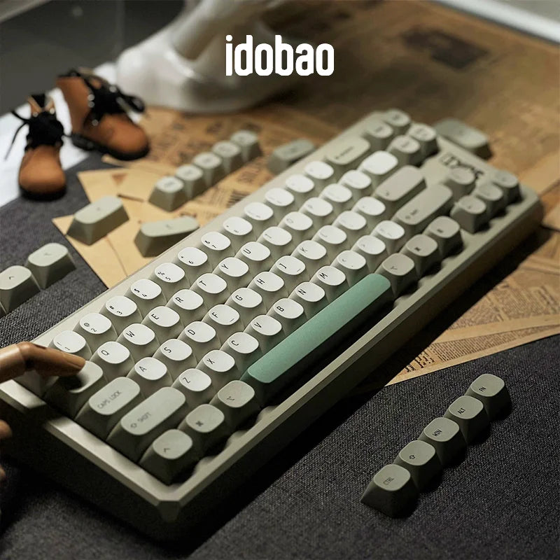 Idobao Retro MA Näppäimistöt MAC Näppäimistö Näppäimistölle PBT Alkuperäinen Design Mekaaniselle Näppäimistölle Cherry MX Switches Yksinkertaiset näppäinsuojukset