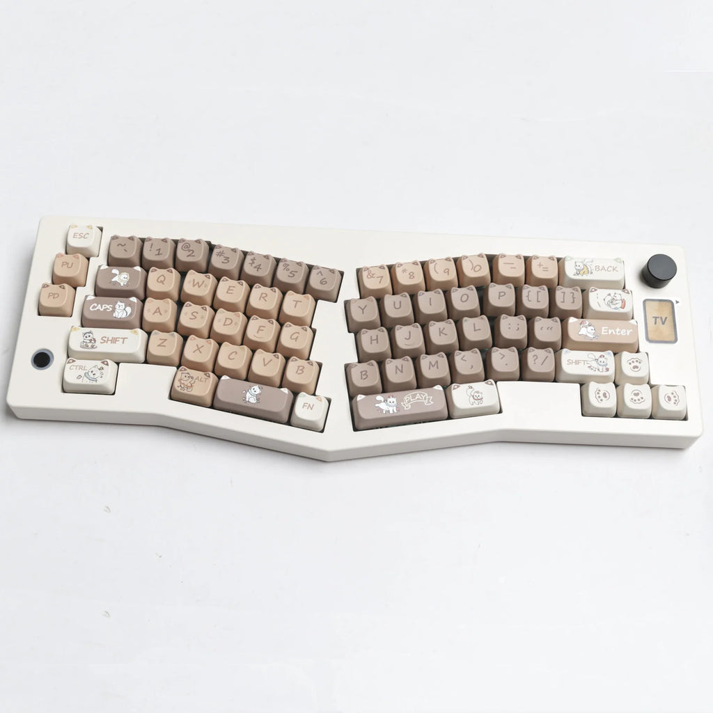 JCM MAO profila ausu atslēgas vāciņš Bērnudārza Picabara Anime Cute Cat taustiņu vāciņi MX Switch spēļu mehāniskajai tastatūrai GK75