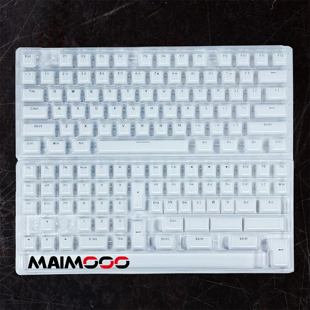 Hyytelökristalli näppäinsuojukset sivulle kaiverrettu vaaleanpunainen sininen 113 näppäintä Kaksisävyiset ruiskuvalettu DIY mekaaninen näppäimistö OEM läpikuultavat näppäimet